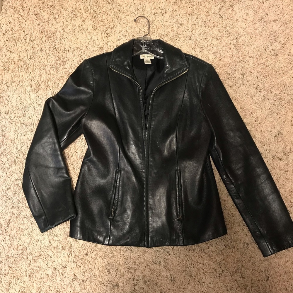 Ann Taylor vintage Leather coat like butter